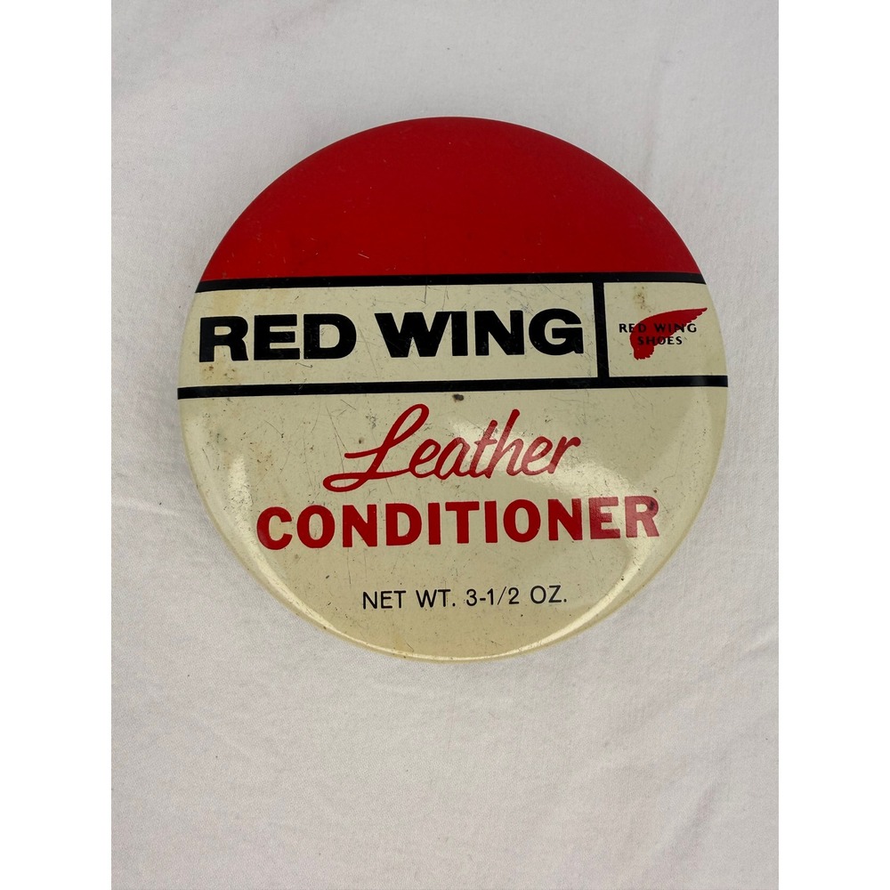 Vintage Red Wing Shoes Leather Conditioner Tin 3.5‎ oz Red Wing Minn Collectible
